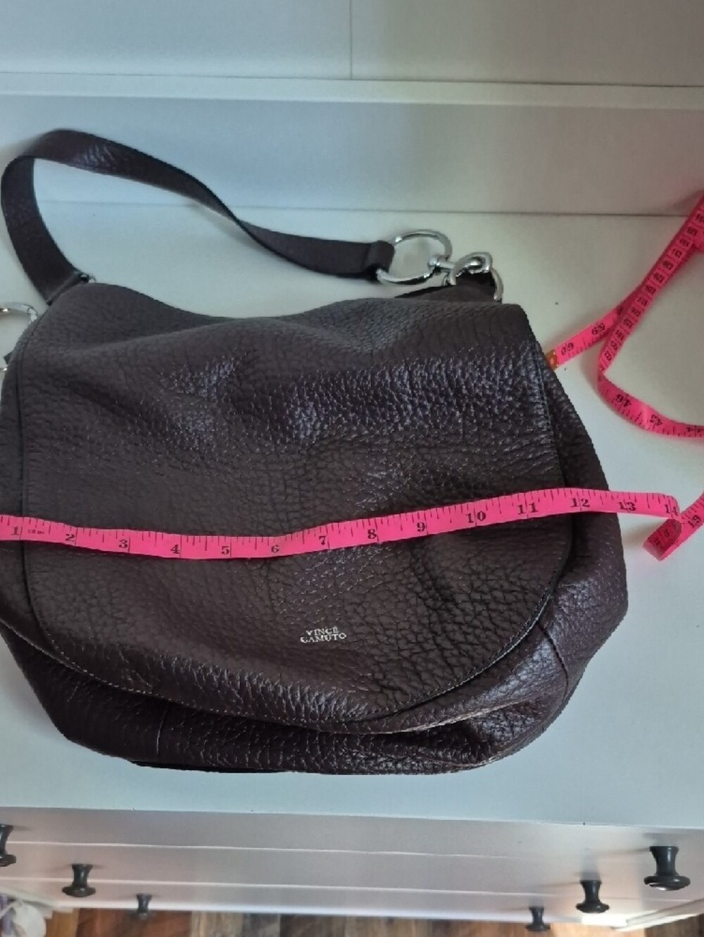 Vince Camuto Women’s Purple Brown Leather Hobo Shoulder Bag - Picture 9 of 9